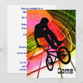 Invitation BMX dans les lignes et les cercles (Devant / Derrière)