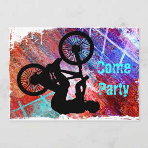 Invitation BMX sur le rusty Grunge