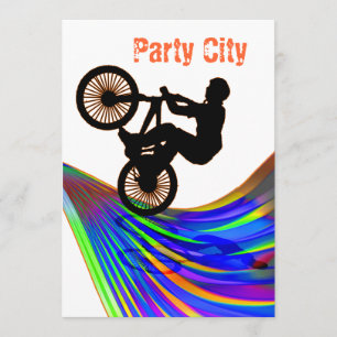 Invitation BMX sur Rainbow Road Party