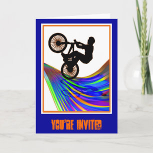 Invitation BMX sur Rainbow Road Party