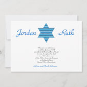 Invitation B'nai Mitzvah Twins Star de David (Devant)
