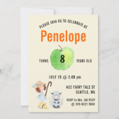 Invitation BO PEEP NURSERY RHYME Mot Cloud Nom Collage (Dos)