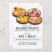 Invitation Board Party, Birthday Party, Charcuterie board, (Devant / Derrière)