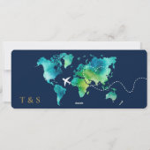 Invitation Boarding Pass Beach Save The Date QR Code Wedding (Dos)