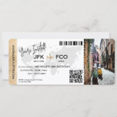 Invitation Boarding Pass Birthday Trip Plane Ticket (Devant)