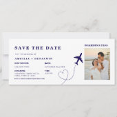 Invitation Boarding Pass Save the Date | Destination Wedding  (Devant)