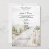 Invitation Boardwalk à la plage Mariage Douche (Devant)