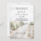 Invitation Boardwalk en bois à la plage Mariage Enregistrer l (Devant)