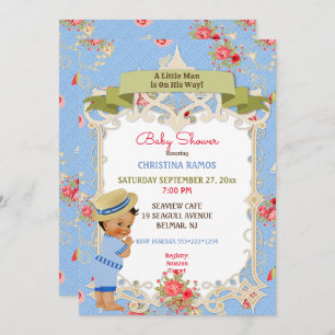 Invitation Boardwalk Victoriana Beach Baby shower d'été