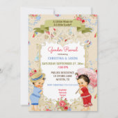 Invitation Boardwalk Victoriana Beach Summer Gender Revela (Devant)