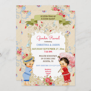 Invitation Boardwalk Victoriana Beach Summer Gender Revela