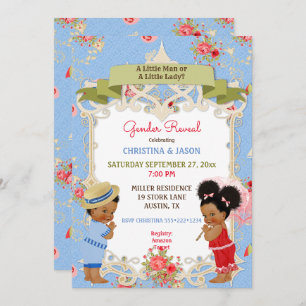 Invitation Boardwalk Victoriana Beach Summer Gender Revela