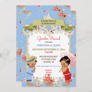 Invitation Boardwalk Victoriana Beach Summer Gender Revela