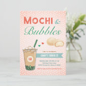 Invitation Boba Bubble Tea Mochi Sweet Kids Ado Adolescent (Debout devant)