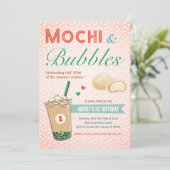 Invitation Boba Bubble Thé Crème de glace Premier Anniversair (Debout devant)