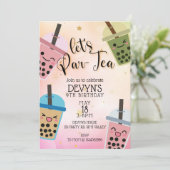 Invitation Boba, On Fait Du Thé, Boba Party, Boba Birthday (Debout devant)