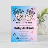 Invitation Boba ou pas de Boba Bubble Tea Boba Révélation du (Debout devant)