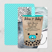 Invitation Boba pour le budget inspiré de Boba Tea pour bébé (Devant / Derrière)
