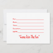 Invitation Bobine de (Dos)