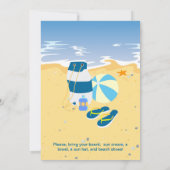 Invitation Boboard garçon fun plage fête d'anniversaire (Dos)