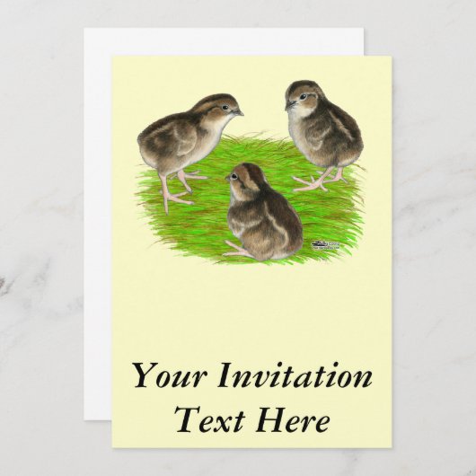 Invitation Bobwhite Quail (Devant / Derrière)