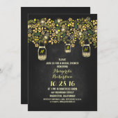 Invitation bocal de mason rustique chalkboard (Devant / Derrière)