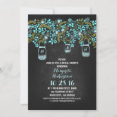 Invitation bocal de mason rustique chalkboard (Devant)