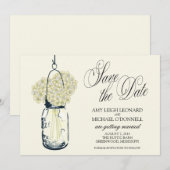 Invitation Bocal en grès rustique Hydrangrée Enregistrer la d (Devant / Derrière)