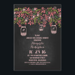 Invitation bocal rose rustique bocal chalkboard<br><div class="desc">Belle et simple, moderne et créative - tableau noir invitation à la douche nuptiale avec différentes fleurs roses, fleurs sauvages, feuilles coralliens et jarres de mason lunaire. Une invitation à la douche nuptiale parfaite, rustique mais vintage, pour un mariage d'été, d'automne, de printemps ou d'hiver. Pour la douche nuptiale décorée...</div>