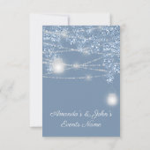 Invitation Bocaux de Lumière de Mariage Rustiques Pailletés B (Dos)