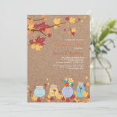 Invitation bocaux Mason automne rustique (Debout devant)