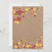 Invitation bocaux Mason automne rustique (Dos)