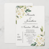 Invitation Boda blanche en español (Devant / Derrière)
