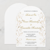 Invitation Boda de oro éditable (Devant / Derrière)