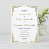 Invitation Boda de oro élégante éditable (Debout devant)