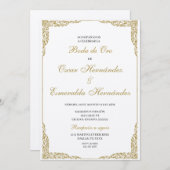 Invitation Boda de oro élégante éditable (Devant / Derrière)