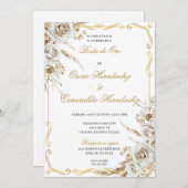 Invitation Boda de oro elegante editable (Devant / Derrière)