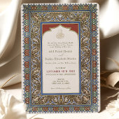 Invitation Boda islámico verde sabio otomano turco