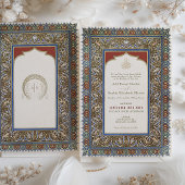 Invitation Boda islámico verde sabio otomano turco