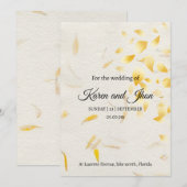 Invitation Boda Otoñal con pétalos (Devant / Derrière)