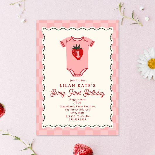 Invitation Bodysuit Berry Premier Anniversaire de contrôle de