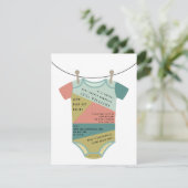 Invitation Bodysuit Color Block Baby shower virtuel par courr (Debout devant)