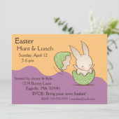 Invitation Boeuf de lapin mignon, Oeuf de Pâques vert (Debout devant)