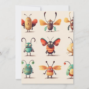 Invitation bogue, créature, insecte, bogues bizarres