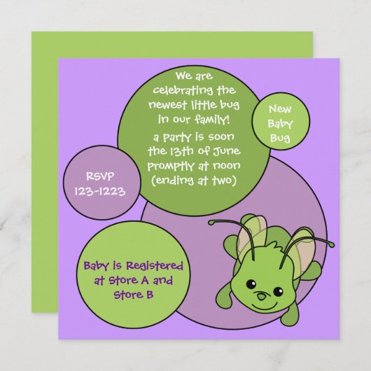 Invitation bogue dotty (Devant / Derrière)