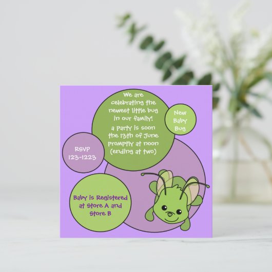 Invitation bogue dotty (Debout devant)