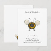 Invitation Boguets de jardin · Abeille de sourire (Devant / Derrière)