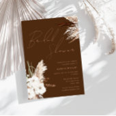 Invitation Bohème Blanc Floral Fête des mariées moderne