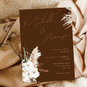 Invitation Bohème Blanc Floral Moderne Printemps/Mariage de a