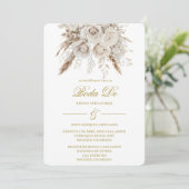 Invitation Bohème blanche pour mariage (Debout devant)